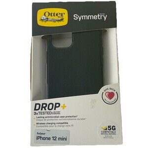 OtterBox Symmetry Series Case for iPhone 12 mini - Black Slim Protective Cover